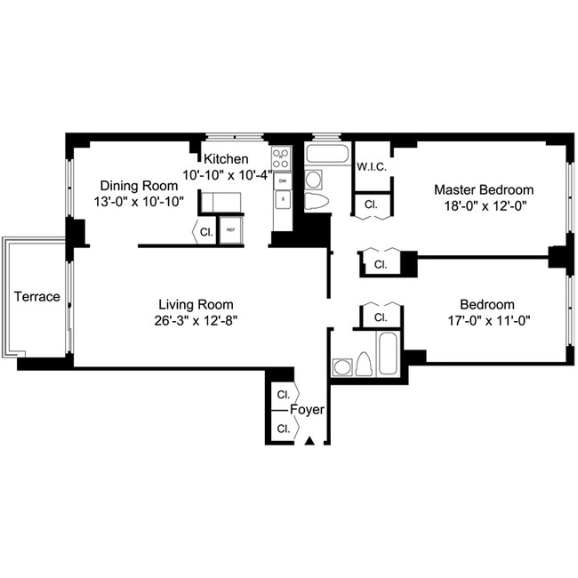 2BR/2BA - The Somerset