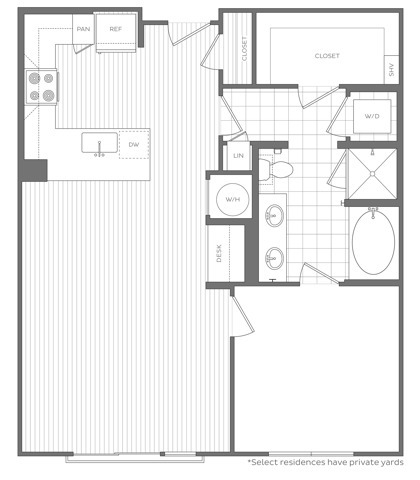 2D 1 Bed /1 Bath - F Floorplan - Hanover Hyannis