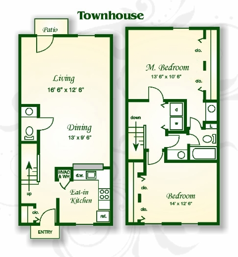 Floorplan - Crabtree Crossing Apartments and Townhomes