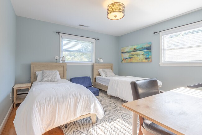 Upstairs Bedroom 2 with 2 Twin Beds and Desk - 275 Kimberly Ave