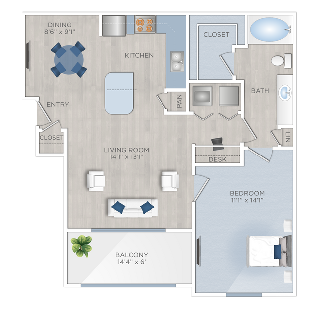 Floorplan - Riverwood Apartments