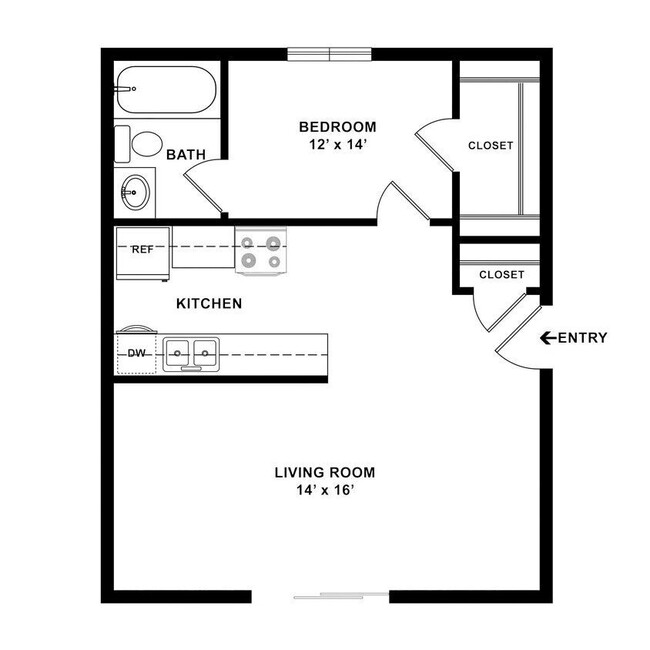 Floorplan - Brigadoon Apartments