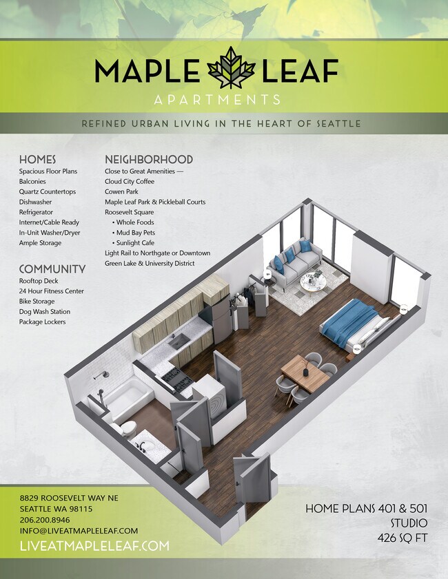 Floorplan - Maple Leaf Apartments