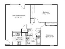 TWO BEDROOM GARDEN APARTMENT A - Crawford Square Apartments