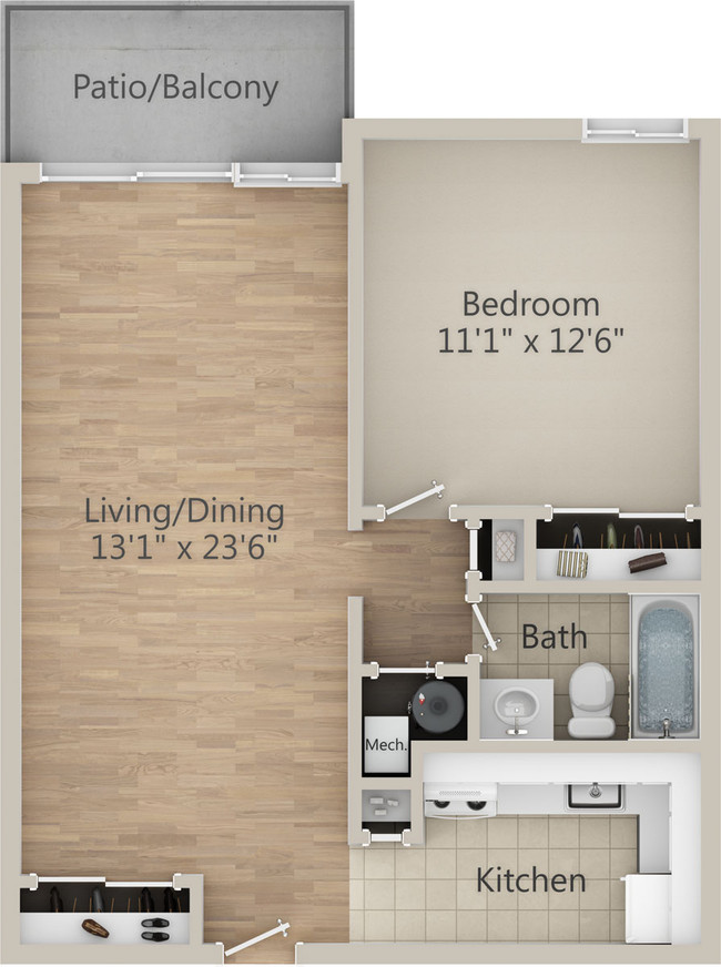 Floorplan - East Townhomes & Apartments