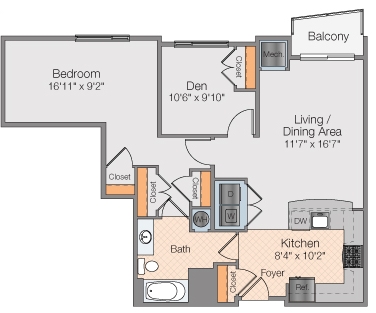 1BR/1BA - The Galaxy Apartments