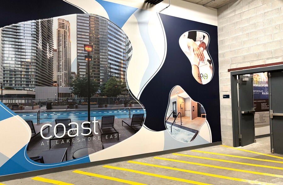 Pedway access to all your favorite Lakeshore East restaurants and shops - Coast at Lakeshore East