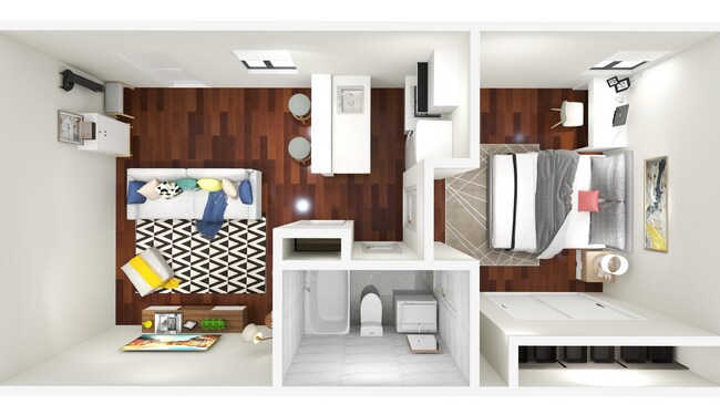 Preston Road 504 sqft 1B1B -View1.jpg - Prestonwood Hillcrest Apartments