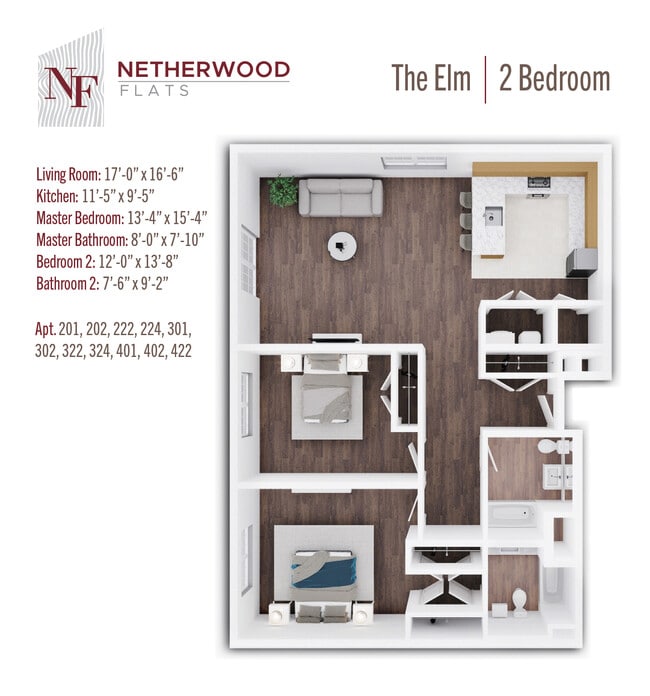 Floorplan - Netherwood Flats