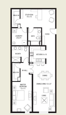 1BR/2BA - Station Square