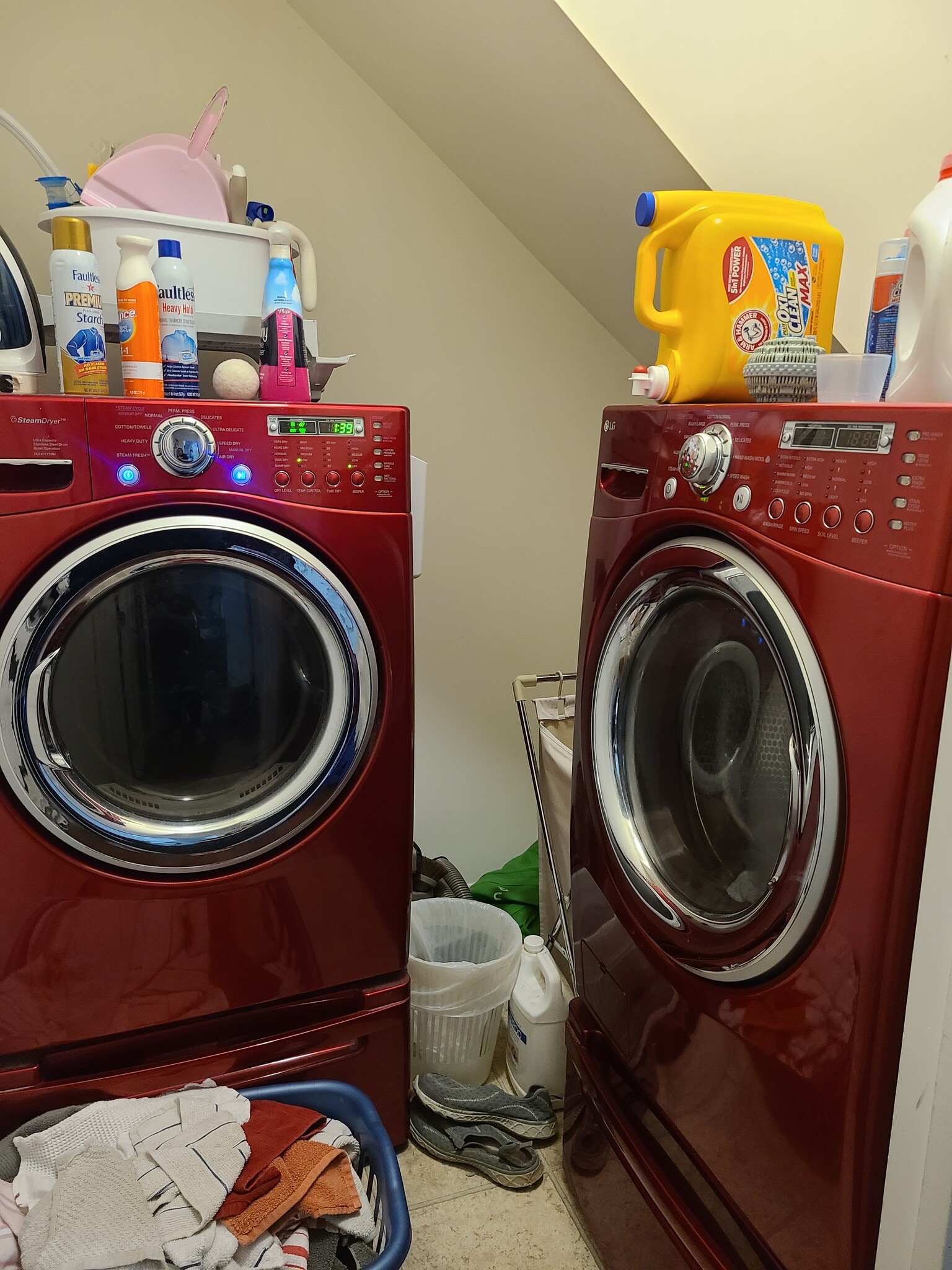 Laundry room with HE front load washer and dryer - 204 Silk Oak Dr