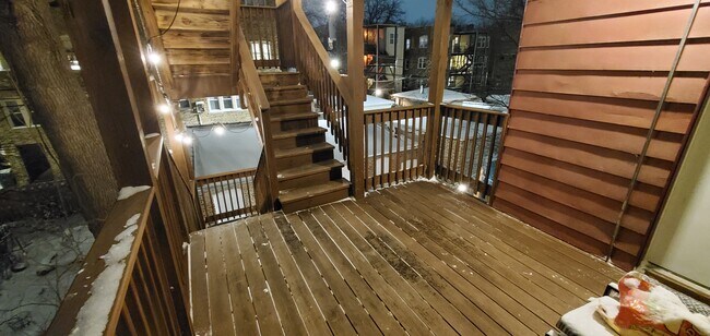 deck/porch in winter - 6442 N Glenwood Ave