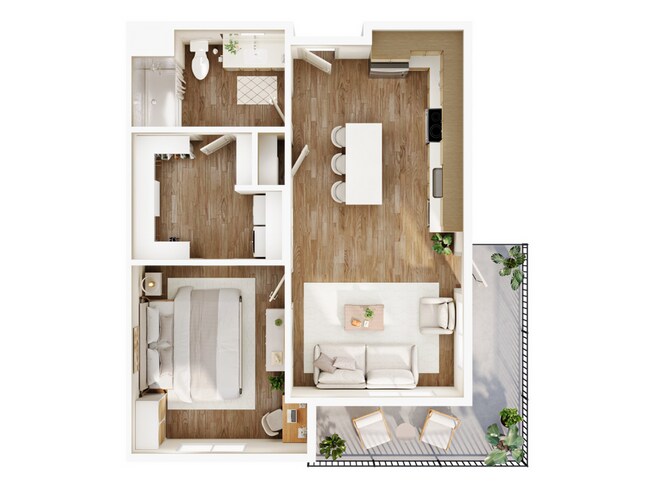 Current_Apartments_One Bed Corner_Floorplan_Salt Lake City_UT - Current Apartments