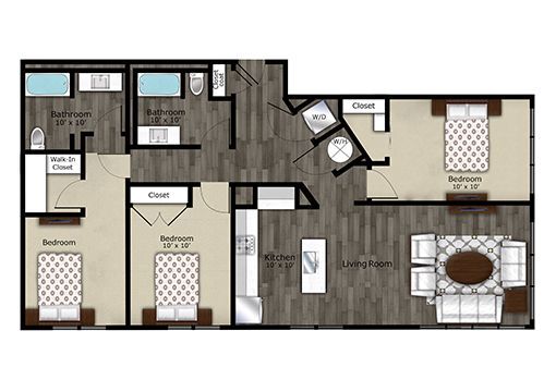 Floorplan - Edge on Four Apartments