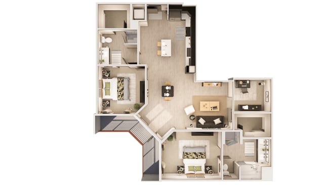 Floorplan - The Rey Downtown