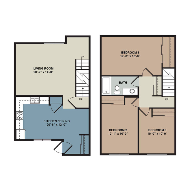 Floorplan - Kimberly Meadows Townhomes