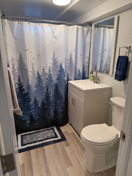 Basement bathroom. - 7101 Clay St