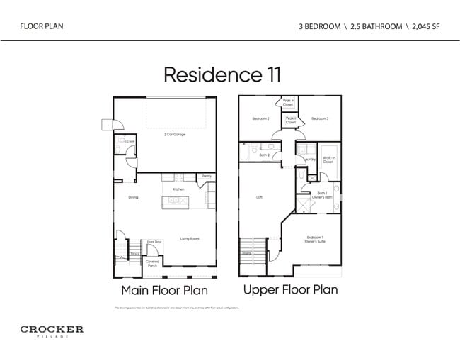 Floorplan - Crocker Village Single Family Homes