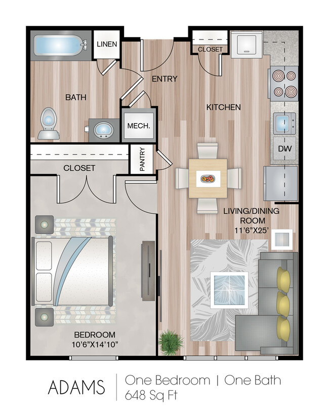 648 Square Feet - One Webster