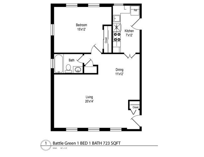 Floorplan - Battle Green Apartments