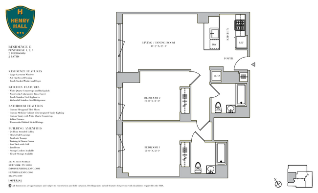 Floorplan - Henry Hall