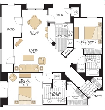 2BR/2BA - The Oaks Apartment Homes