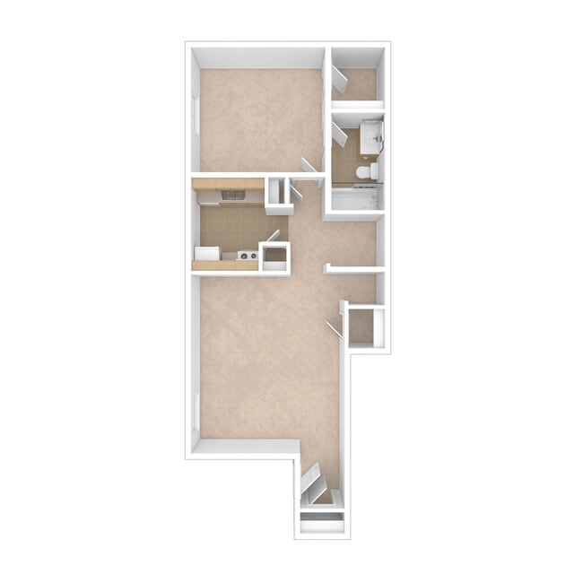 One Bedroom - 680 sq. ft. - Beechwood - Beechwood & Beechwood Terrace Apartments