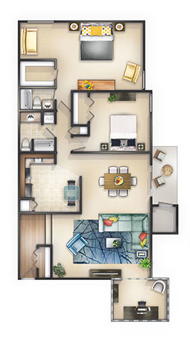 Floorplan - The Forest Apartments