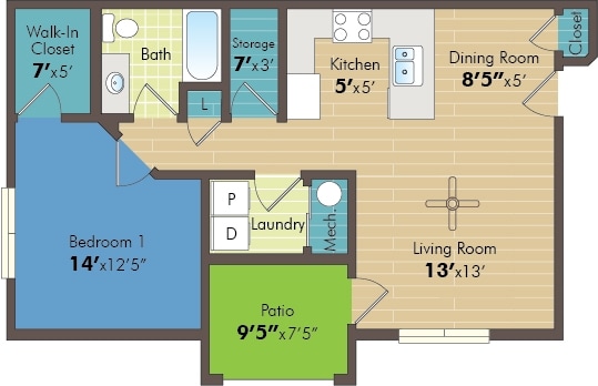 1BR/1BA - Aldara Apartments