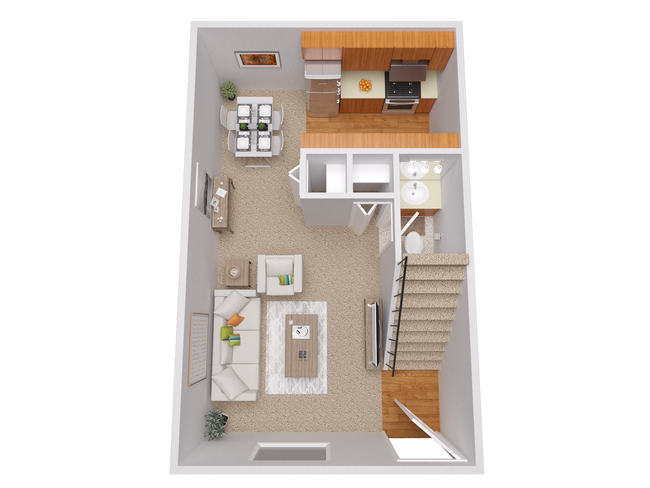 Explore this chic floor plan with an inviting open-concept design for modern living. - Greenbriar Commons