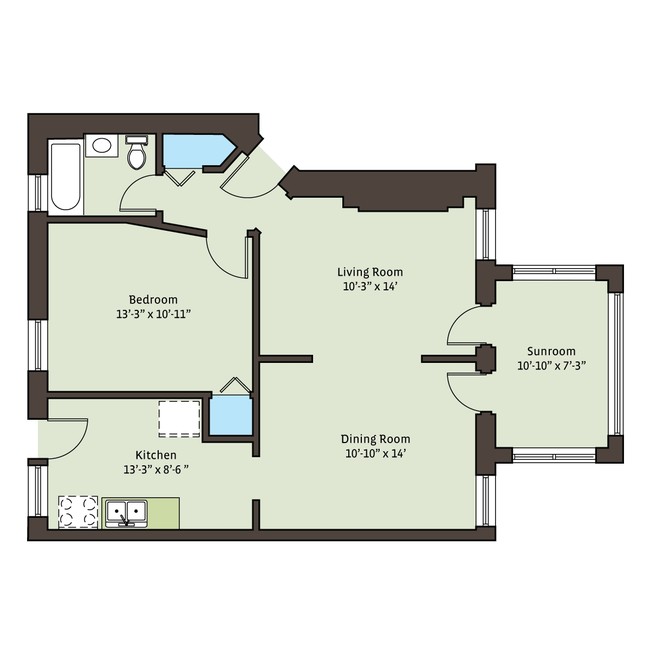 Floorplan - 5416 S. Woodlawn Avenue