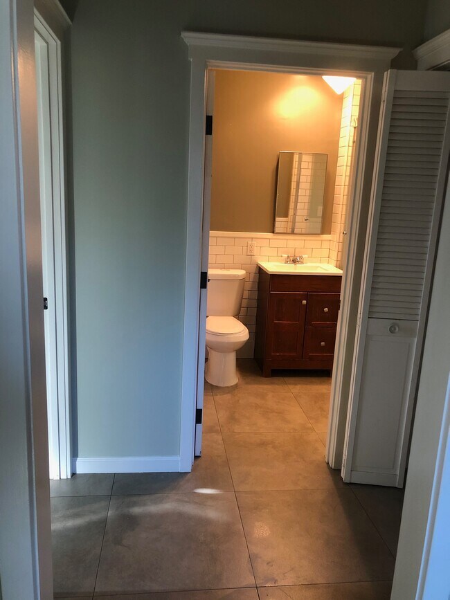 Hallway to bathroom and bedroom. - 344 1/2 N Bixel St