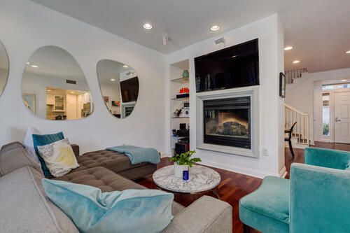 Living Room with TV and Surround Sound and fireplace - 5831 Seawalk Dr
