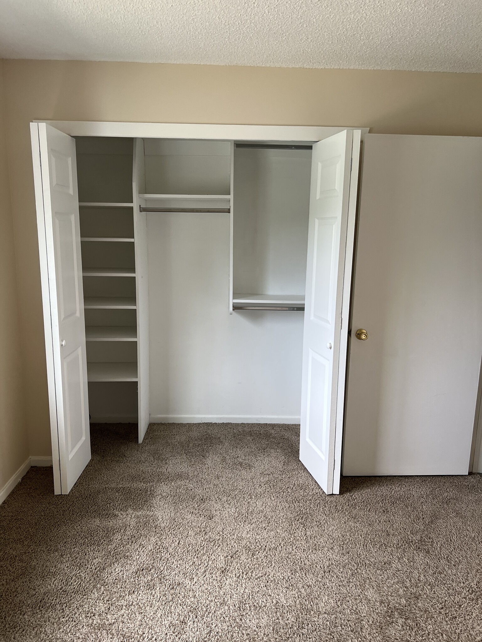 Bed Room 1 closet with builtin shelves - 8308 Tamarron Dr
