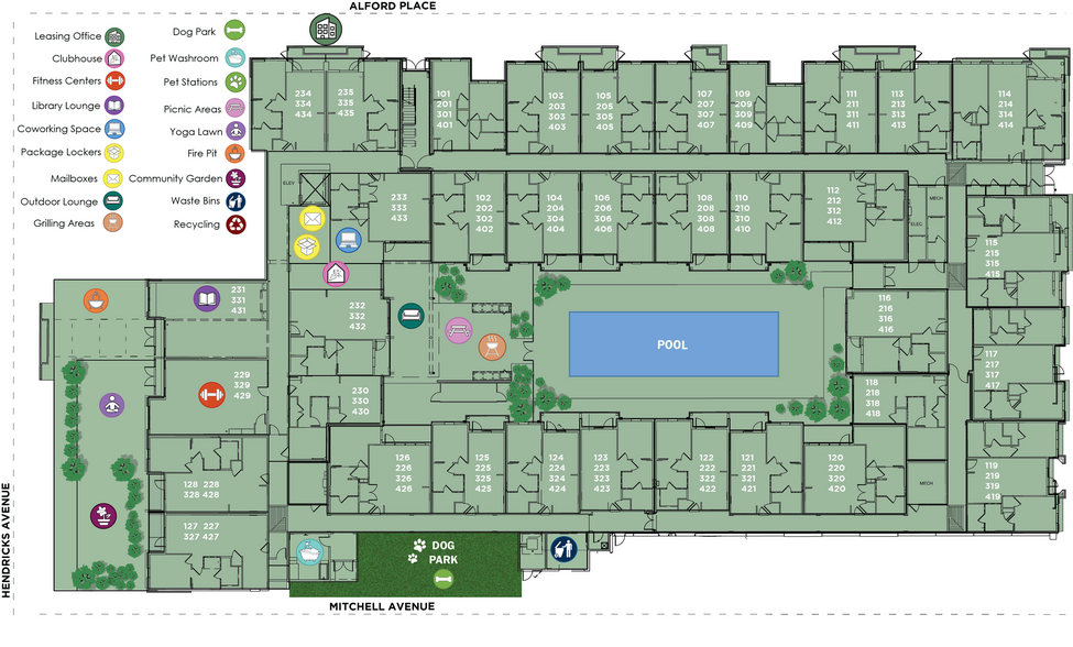 Hendricks Community Map - The Hendricks at San Marco