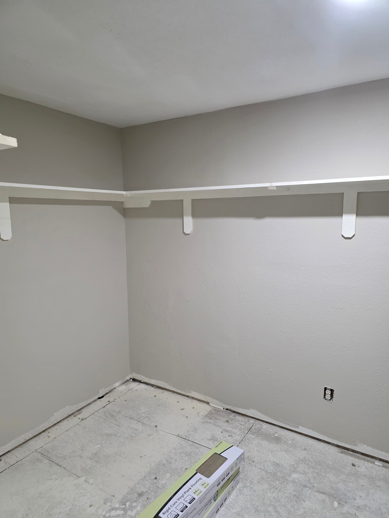 primary bedroom walk in closet, bar to be added. Lots of shelving and floor space - 4701 Cherry St