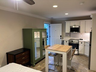 View of kitchen from bed area - 815 Howard St
