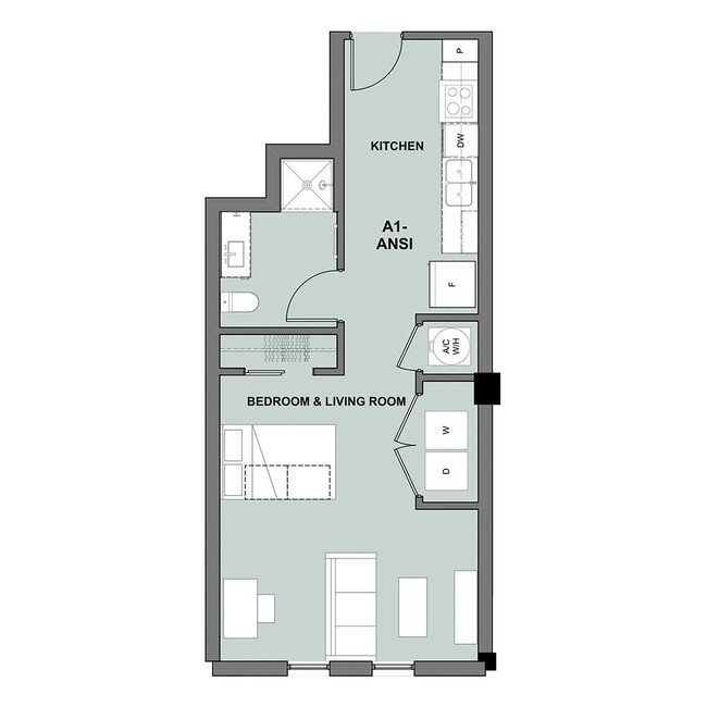 1-bedroom-a1-ansi - Inspire on 22nd