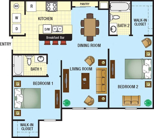 Floorplan - Osceola Bend Apartment Homes