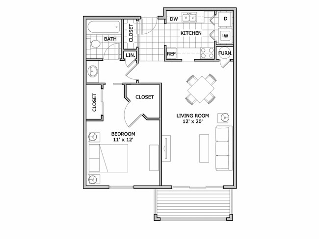 One Bedroom Apartments | Springfield, Mo | TLC Properties - The Abbey Apartments