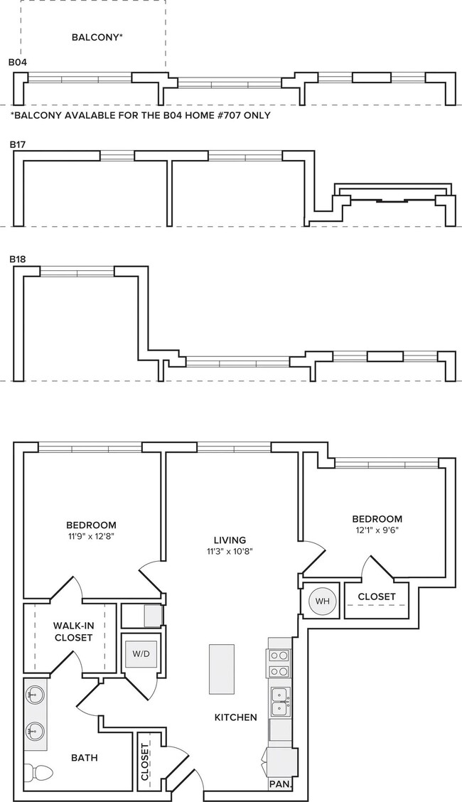 B04*Balcony available for the B04 home #707 only - Modera New Rochelle