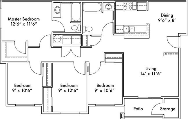 Floorplan - Scriber Creek Apartments