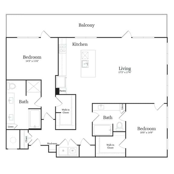 Floorplan - Vance at Bishop Union
