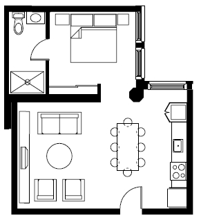 1BR/1BA - Union Lofts