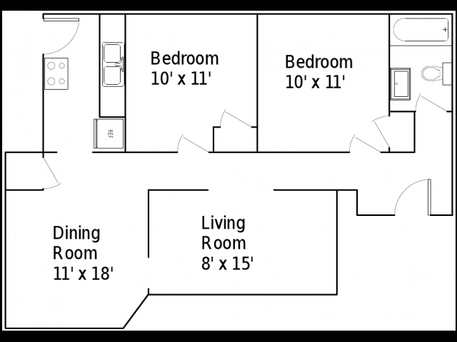 2BR/1BA - Chatham Court Apartments