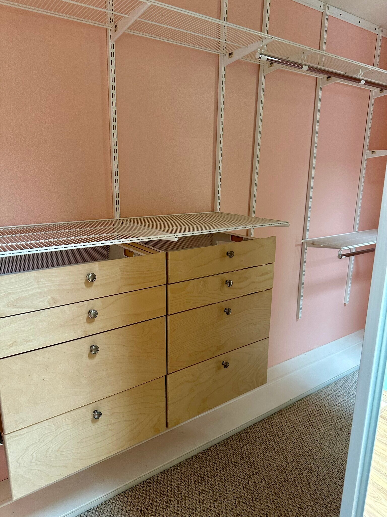 Closet organizing system in walk-in closet in master bedroom. - 1780 Crystal Ridge Way