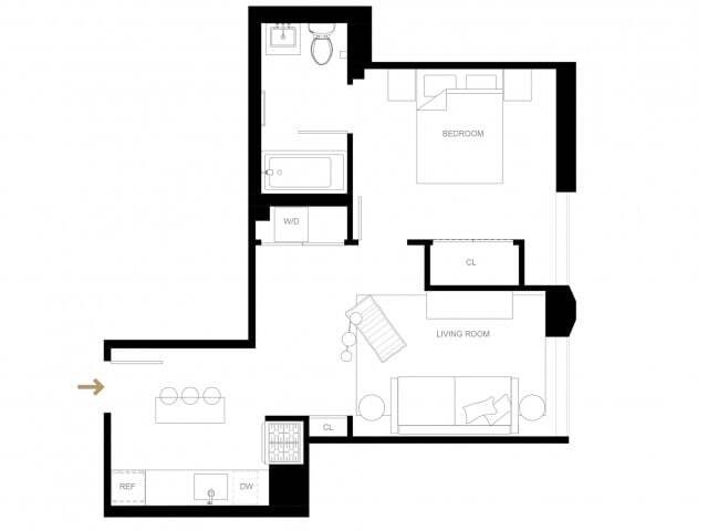 1 bed 1 bath A1-R - The Chelsea