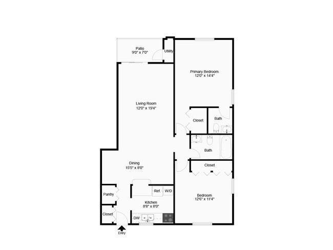 Two Bedroom Lower - Wyntre Brooke Apartments