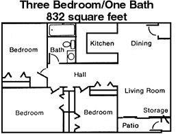 Bahama Floor Plan - Widefield Apartments