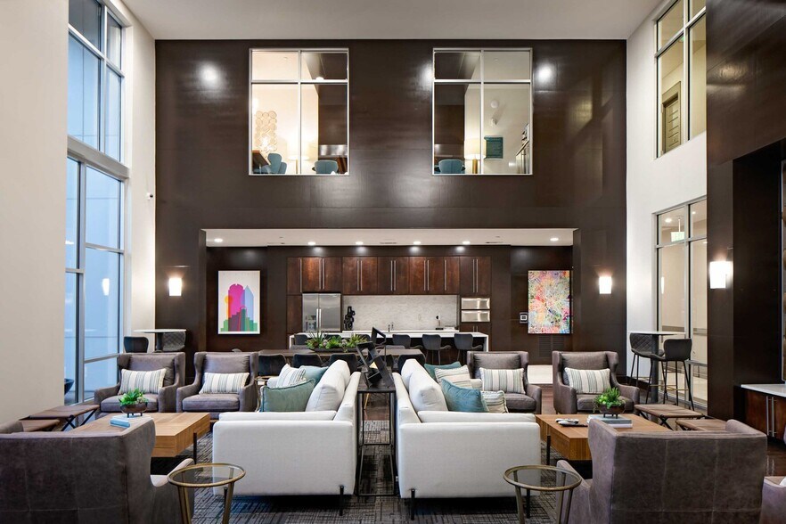 Resident clubhouse with demonstration kitchen - Strata Apartments